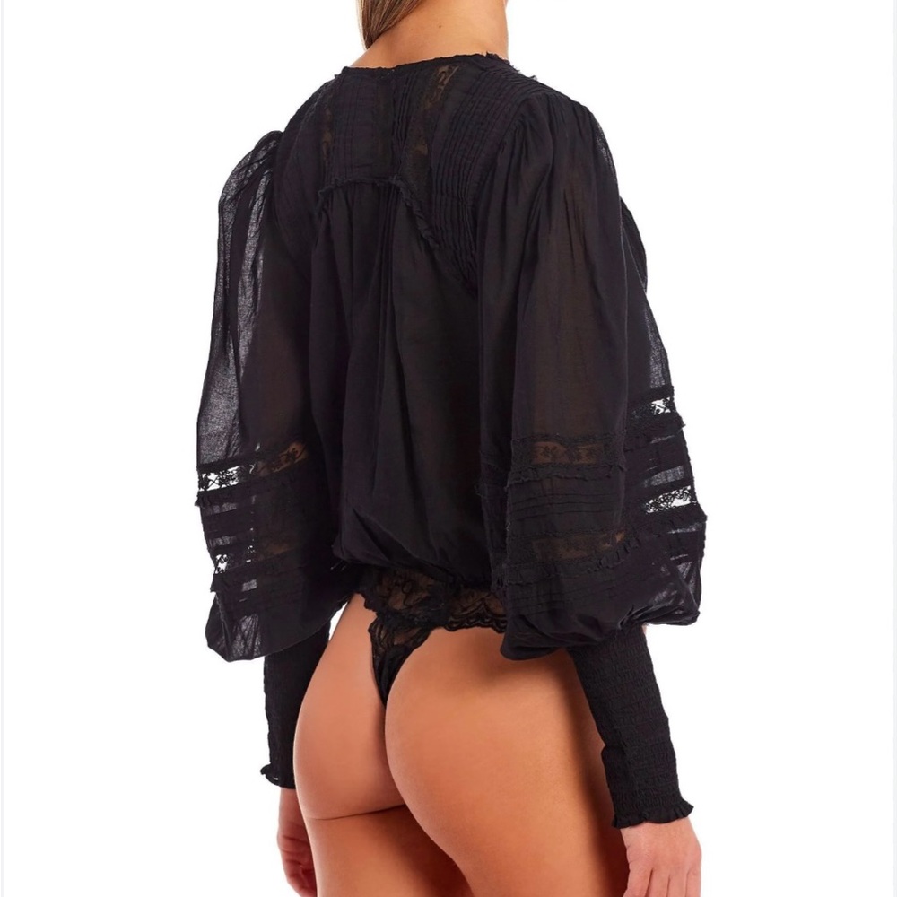 Free People The Eloise Smocked Bodysuit - Picture 3 of 15